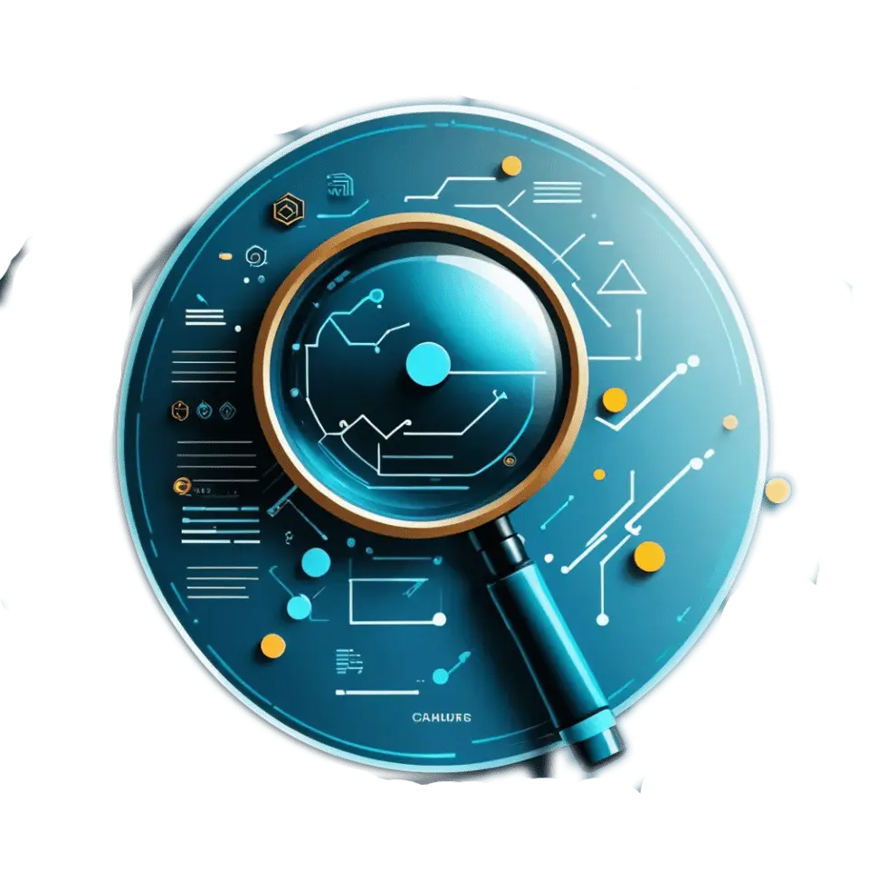 Search glass focus on cyber risks